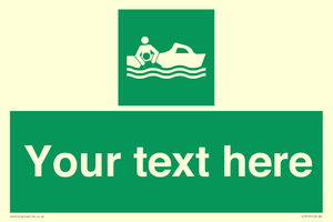 Custom sign safe condition Rescue boat